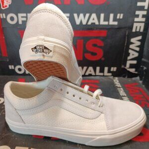 Vans Men's 7/Women's 8.5 Old Skool Woven Check Marshmallow VN0A38G1VMT